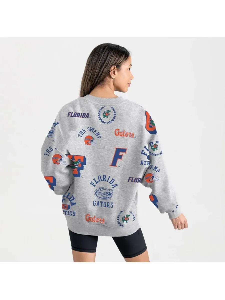Gameday Couture Женская серая флисовая толстовка Florida Gators Always on Repeat — изображение 4 из 4, серый