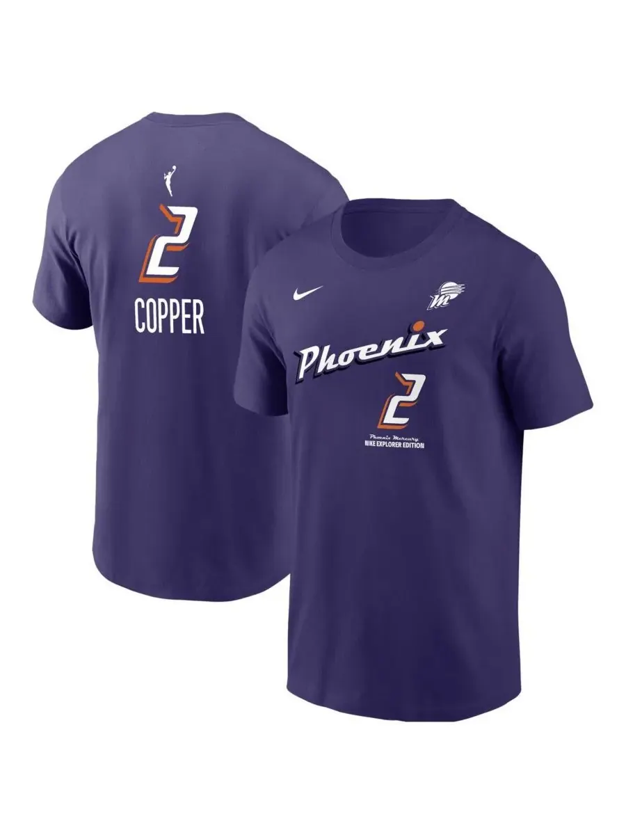 Nike Мужская футболка Kahleah Copper Purple Phoenix Mercury Explorer Edition с номером игрока — изображение 1 из 3