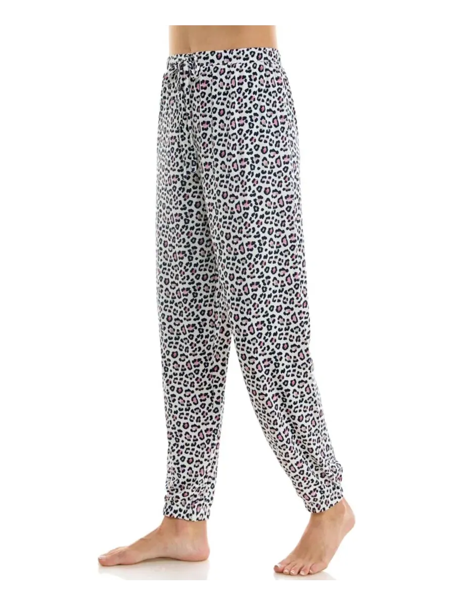 Пижамные брюки-джоггеры Roudelain, Lola Leopard/ Gardenia — изображение 3 из 15