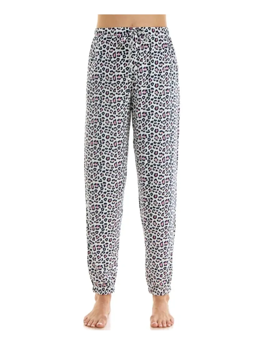 Пижамные брюки-джоггеры Roudelain, Lola Leopard/ Gardenia — изображение 5 из 15