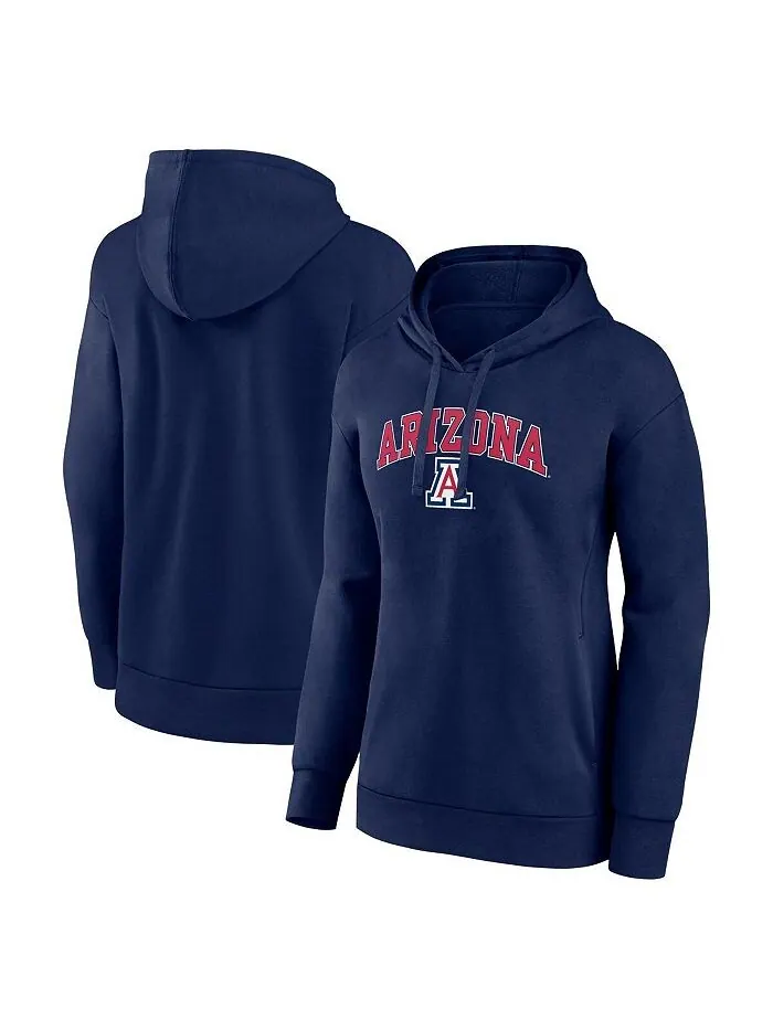 Женский фирменный темно-синий пуловер с капюшоном Arizona Wildcats Evergreen Campus Fanatics — изображение 1 из 3