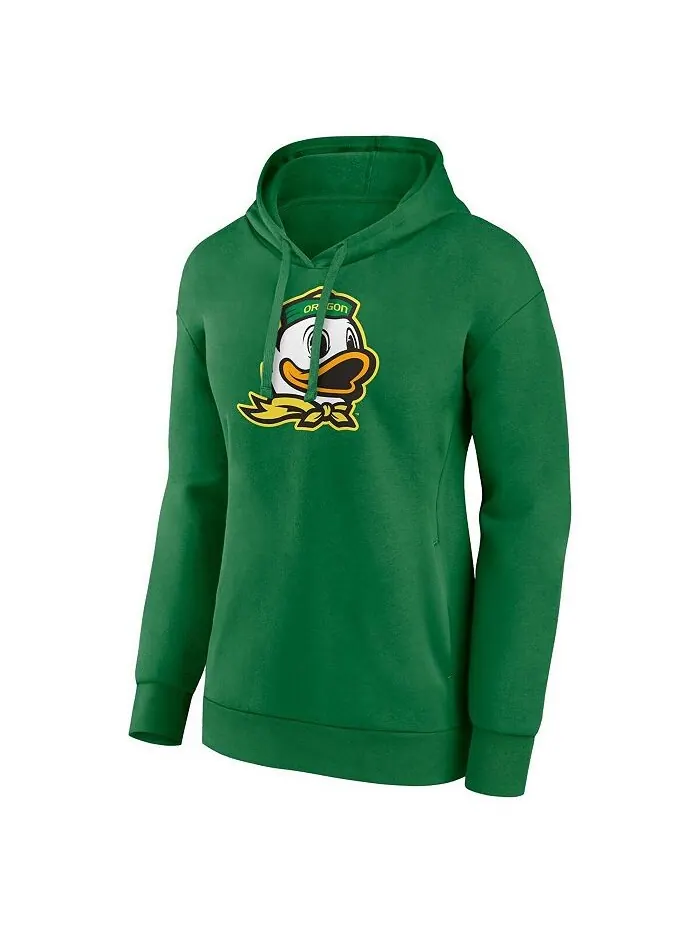 Женский пуловер с капюшоном зеленого цвета Oregon Ducks Evergreen с логотипом Fanatics — изображение 3 из 3, зеленый