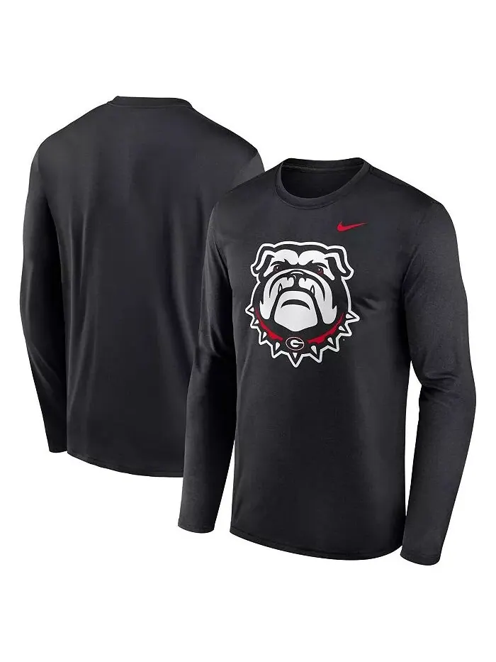 Мужская черная футболка с длинным рукавом Georgia Bulldogs Primetime Alternate Logo Legend Nike — изображение 1 из 3