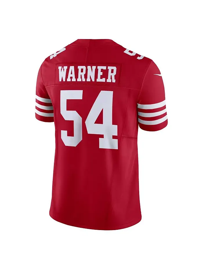 Мужская лимитированная джерси San Francisco 49ers Vapor F.U.S.E. Fred Warner в алом цвете Nike — изображение 3 из 3