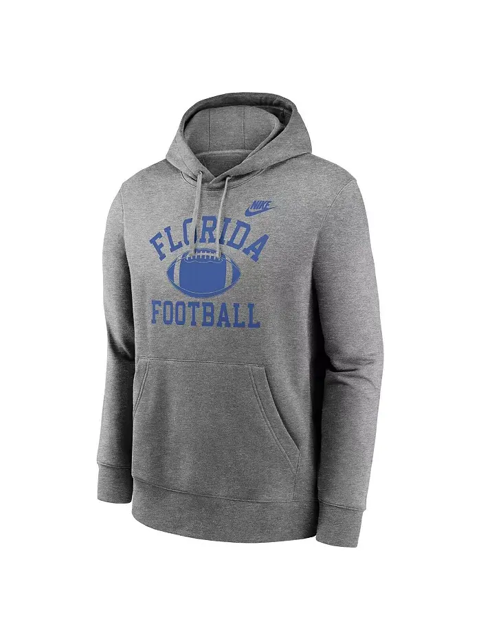 Мужская толстовка с капюшоном Heather Gray Florida Gators Legacy Football Icon Club Fleece Pullover — изображение 2 из 3