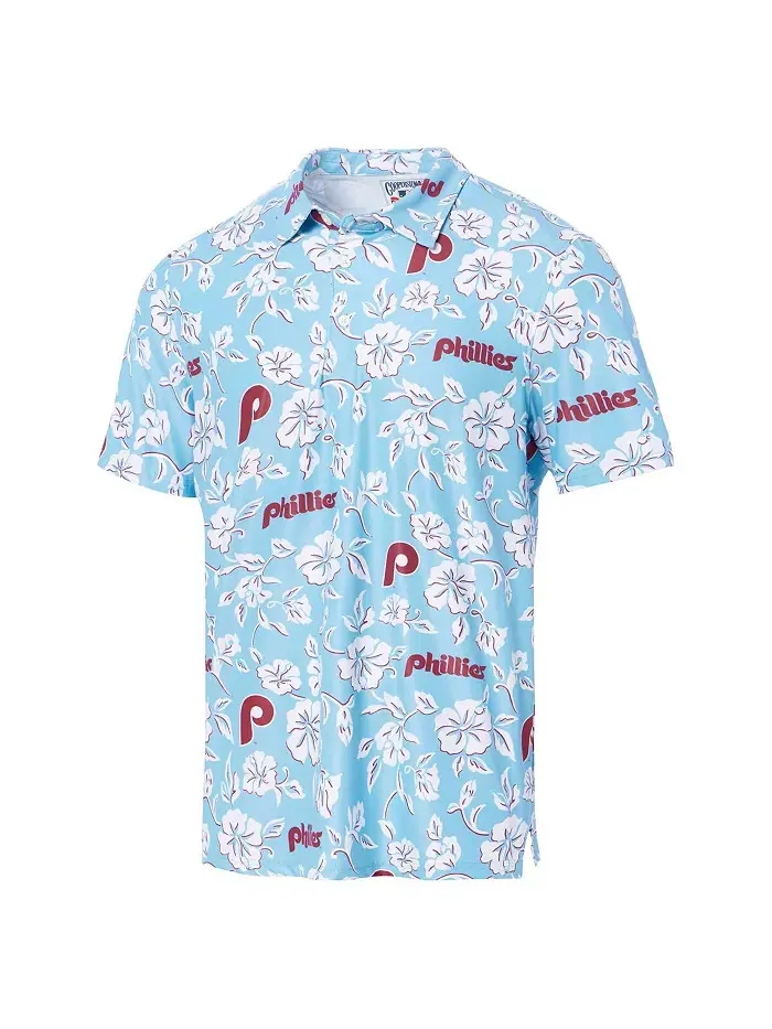 Мужская светло-голубая перфоманс-поло Philadelphia Phillies из коллекции Cooperstown Collection — изображение 2 из 3