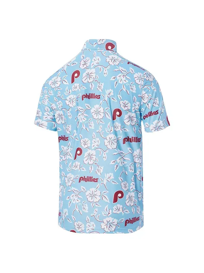 Мужская светло-голубая перфоманс-поло Philadelphia Phillies из коллекции Cooperstown Collection — изображение 3 из 3