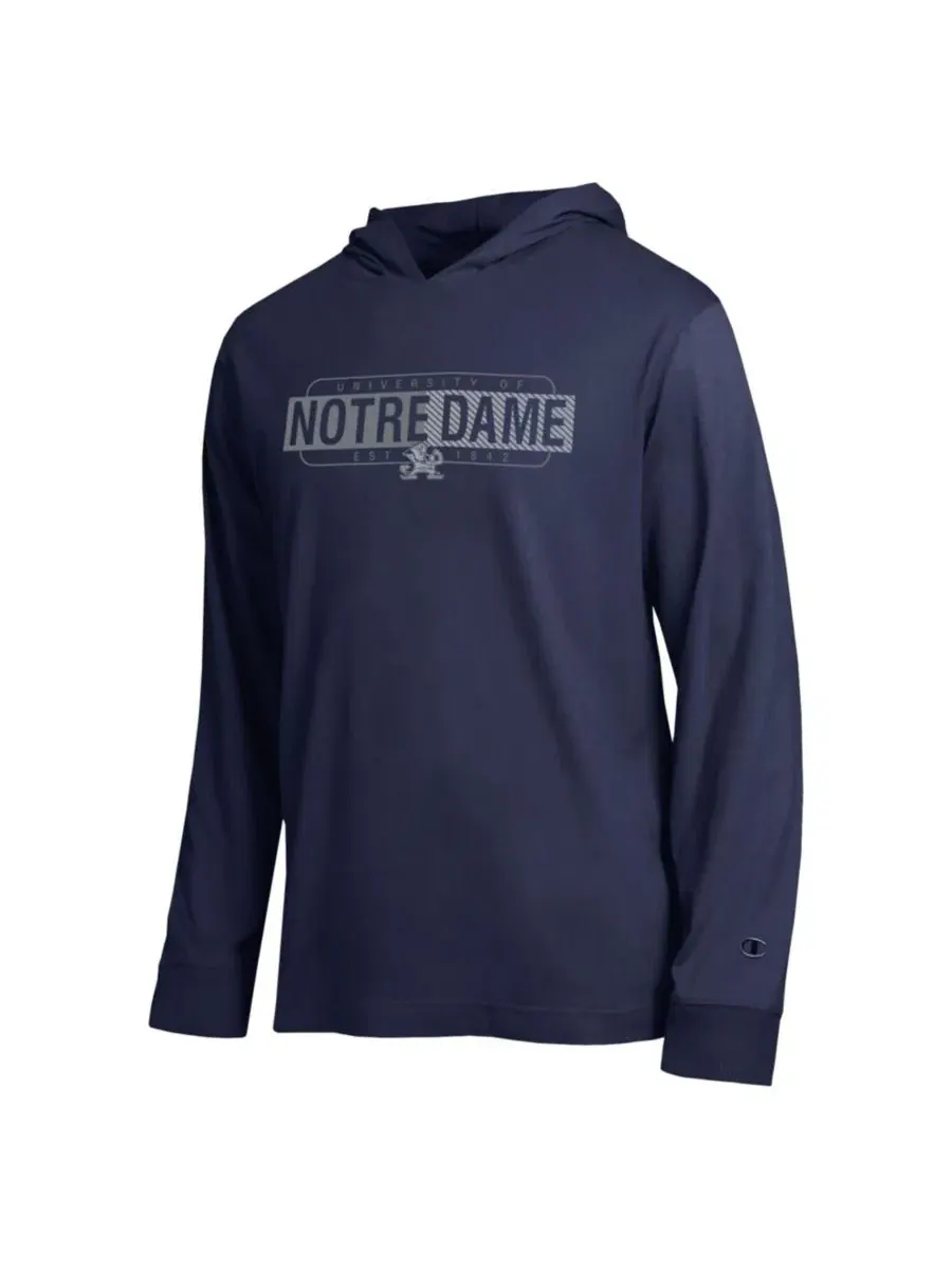 Худи-футболка с длинным рукавом и капюшоном, с градиентным принтом, Notre Dame Fighting Irish — изображение 3 из 3