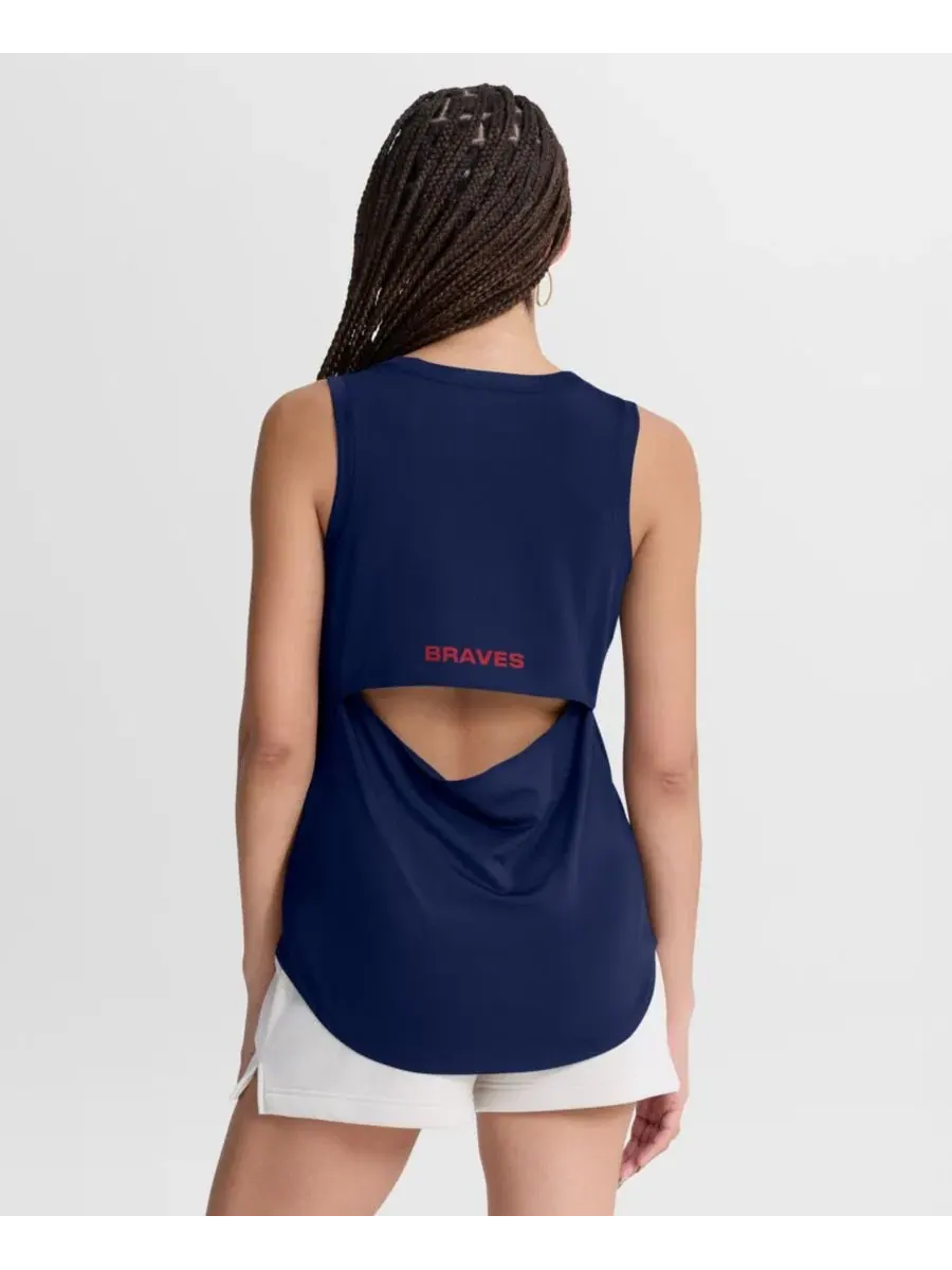 Топ без рукавов с сетчатой спинкой Atlanta Braves Performance Fanatics — изображение 4 из 5, темно-синий