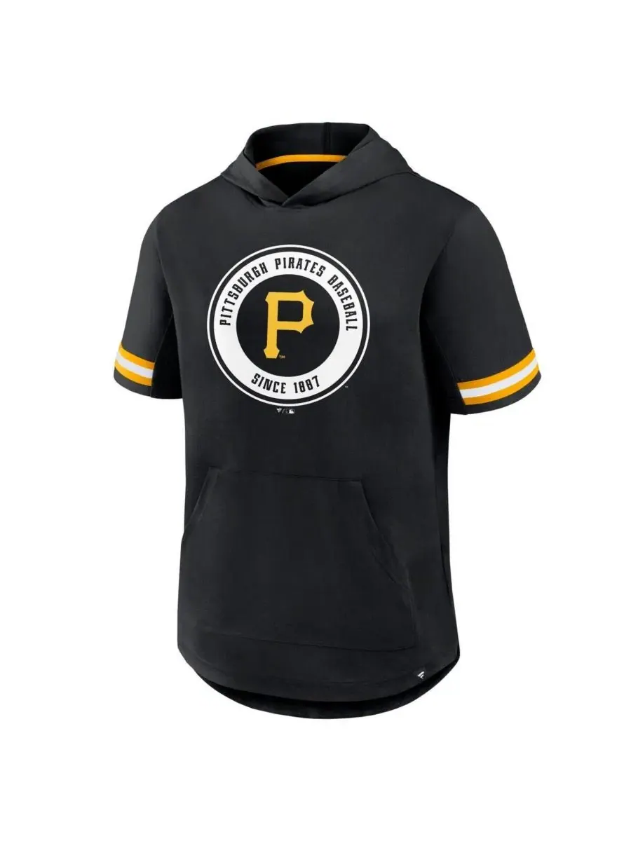 Худи с капюшоном и принтом Optimal Play Pittsburgh Pirates Fanatics — изображение 2 из 3, черный золотистый