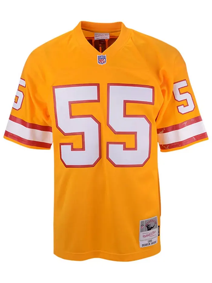 Мужская реплика джерси Derrick Brooks Tampa Bay Buccaneers Legacy в оранжевом цвете Mitchell & Ness — изображение 5 из 5