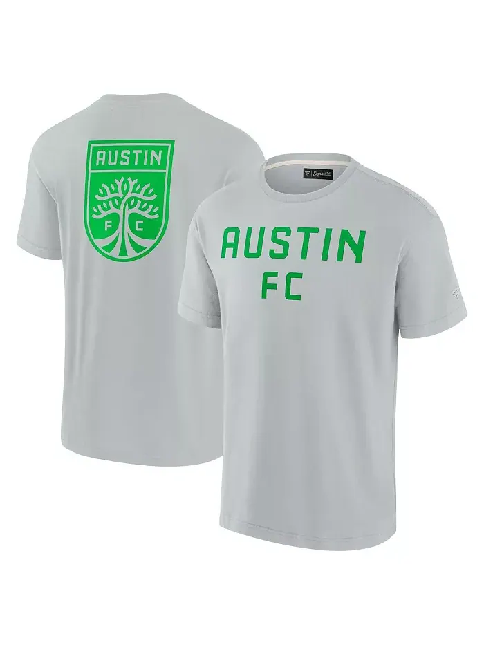 Мужская серая оверсайз футболка с логотипом Austin FC Fanatics Signature — изображение 1 из 3