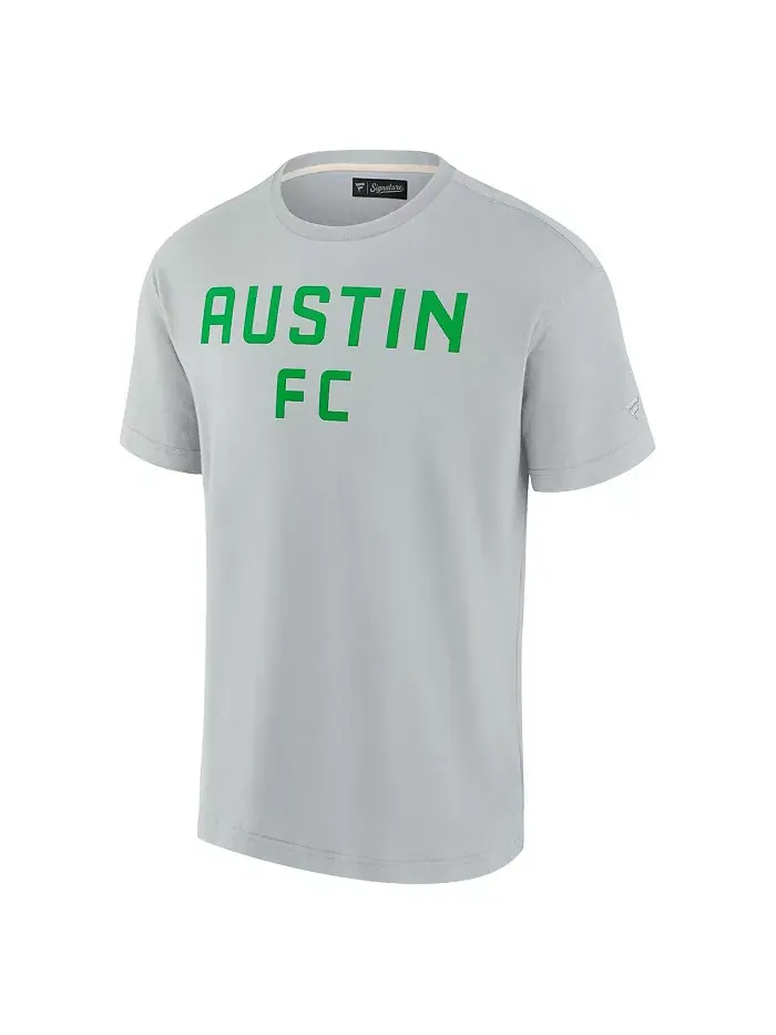 Мужская серая оверсайз футболка с логотипом Austin FC Fanatics Signature — изображение 2 из 3