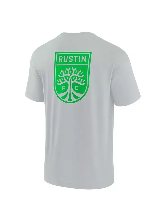 Мужская серая оверсайз футболка с логотипом Austin FC Fanatics Signature — изображение 3 из 3