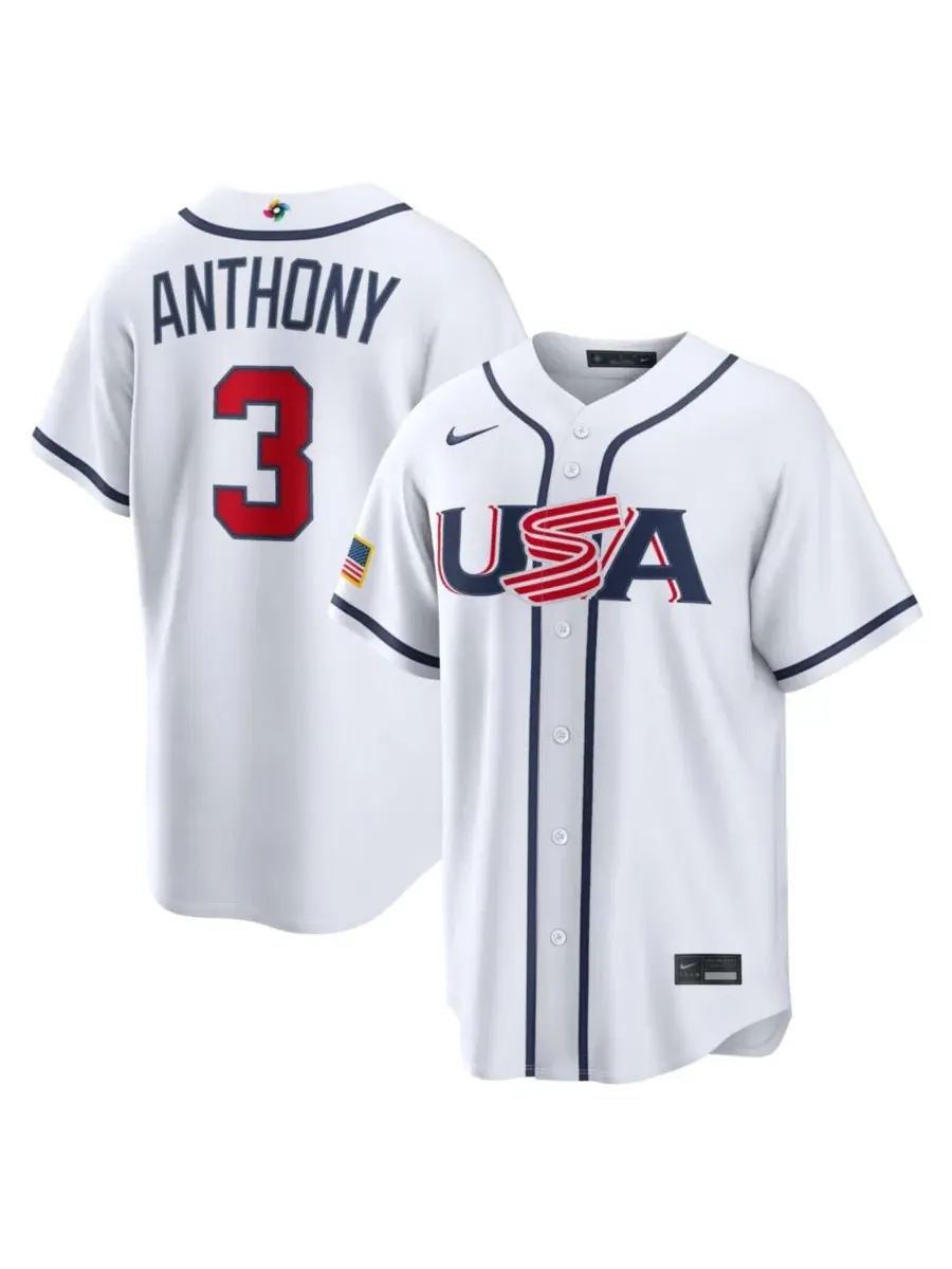 Домашняя футболка Nike White USA Baseball 2026 World Baseball Classic, Roman Anthony — изображение 1 из 2, белый