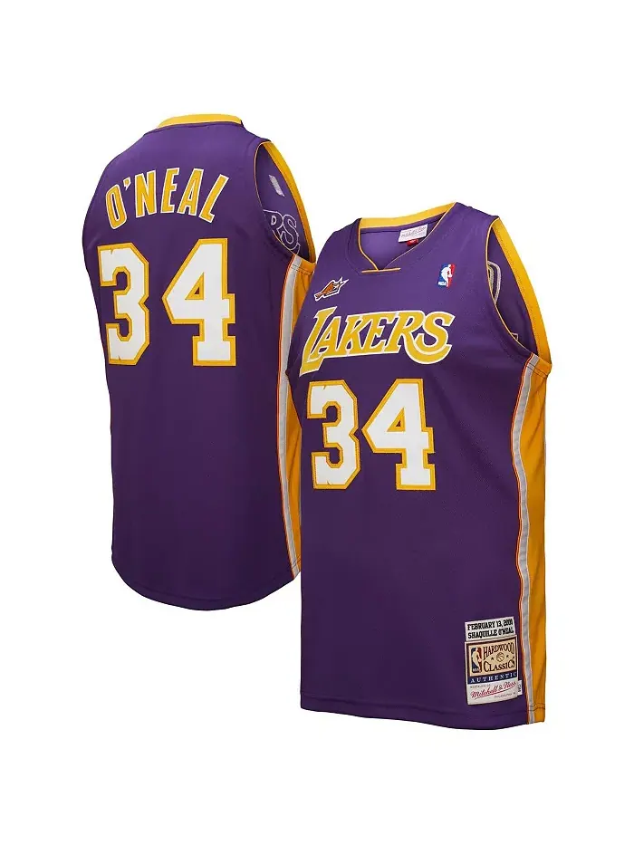 Мужская фиолетовая майка Шакила О'Нила Los Angeles Lakers 2000 NBA All-Star Game Authentic Mitchell — изображение 1 из 4
