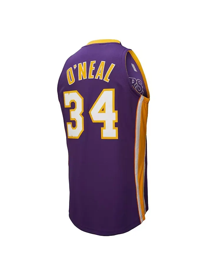 Мужская фиолетовая майка Шакила О'Нила Los Angeles Lakers 2000 NBA All-Star Game Authentic Mitchell — изображение 2 из 4