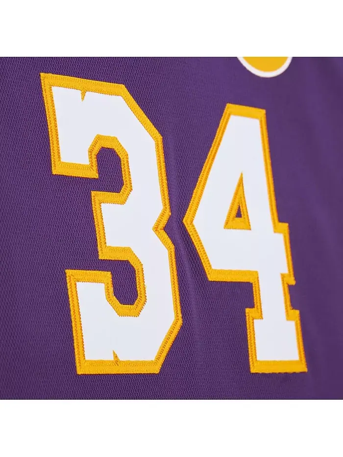 Мужская фиолетовая майка Шакила О'Нила Los Angeles Lakers 2000 NBA All-Star Game Authentic Mitchell — изображение 3 из 4