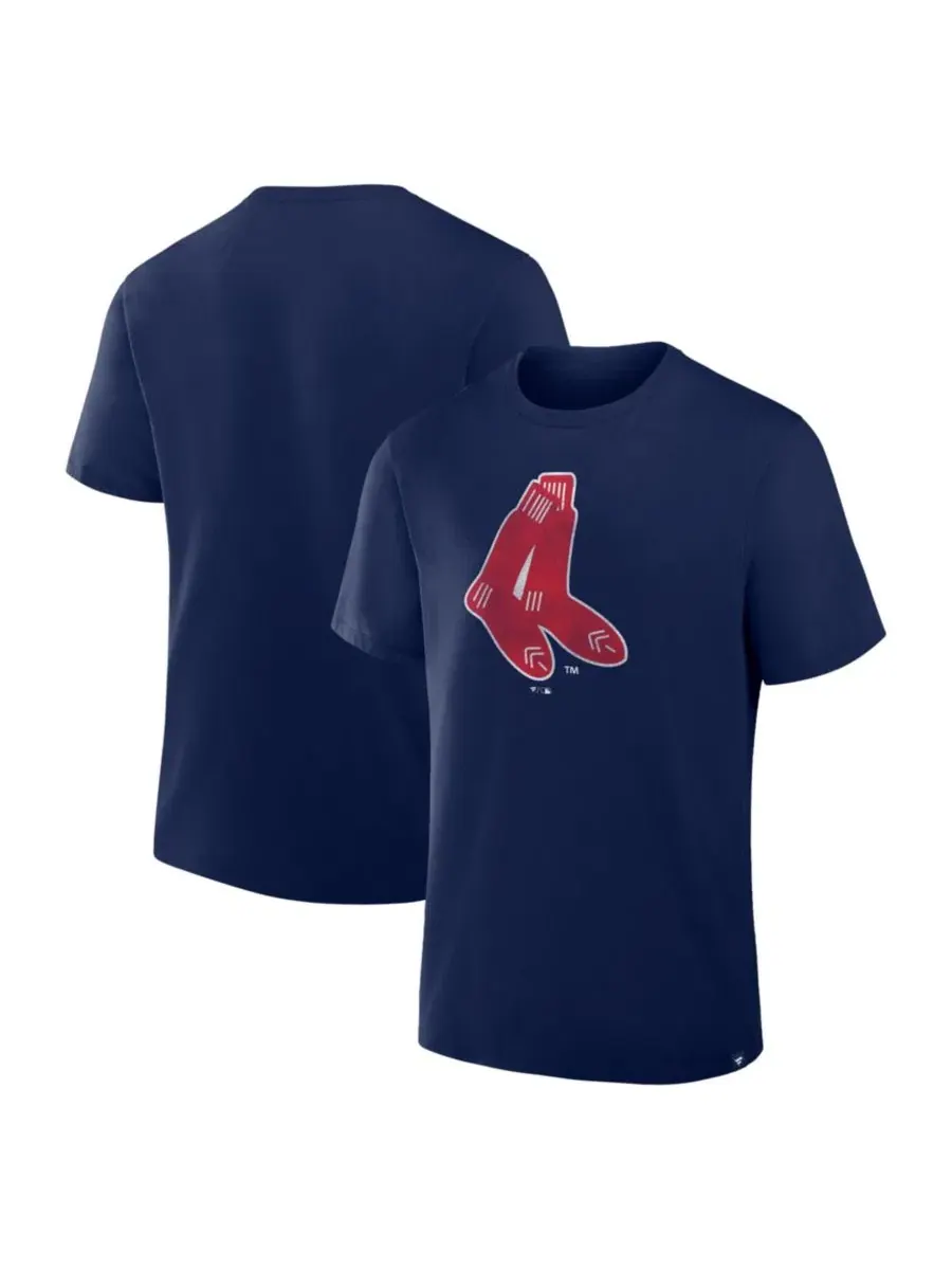 Футболка с принтом Boston Red Sox Vintage Logo Legacy Fanatics — изображение 1 из 3, темно-синий