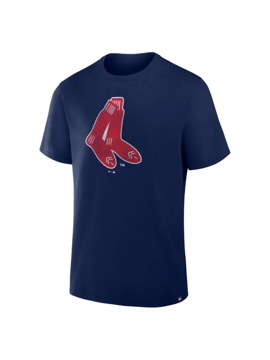 Футболка с принтом Boston Red Sox Vintage Logo Legacy Fanatics — изображение 2 из 3, темно-синий