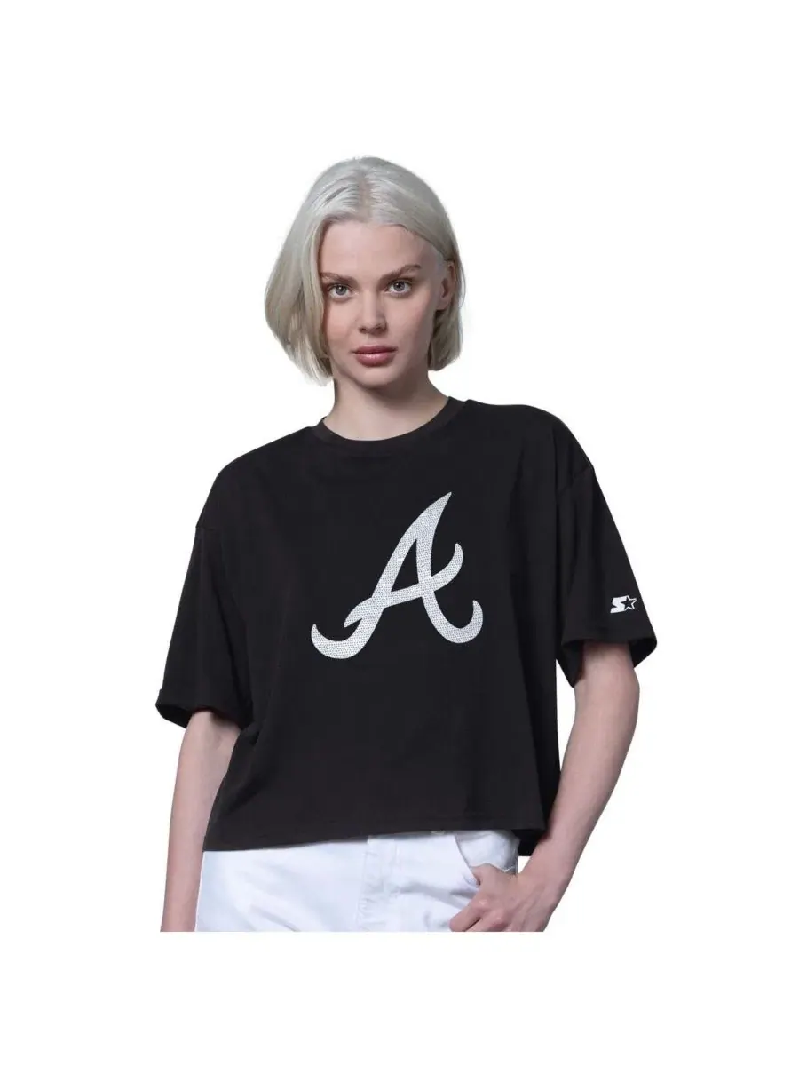 Футболка укороченная с пайетками Holy Grail Boxy Cropped Starter — изображение 1 из 2, черный