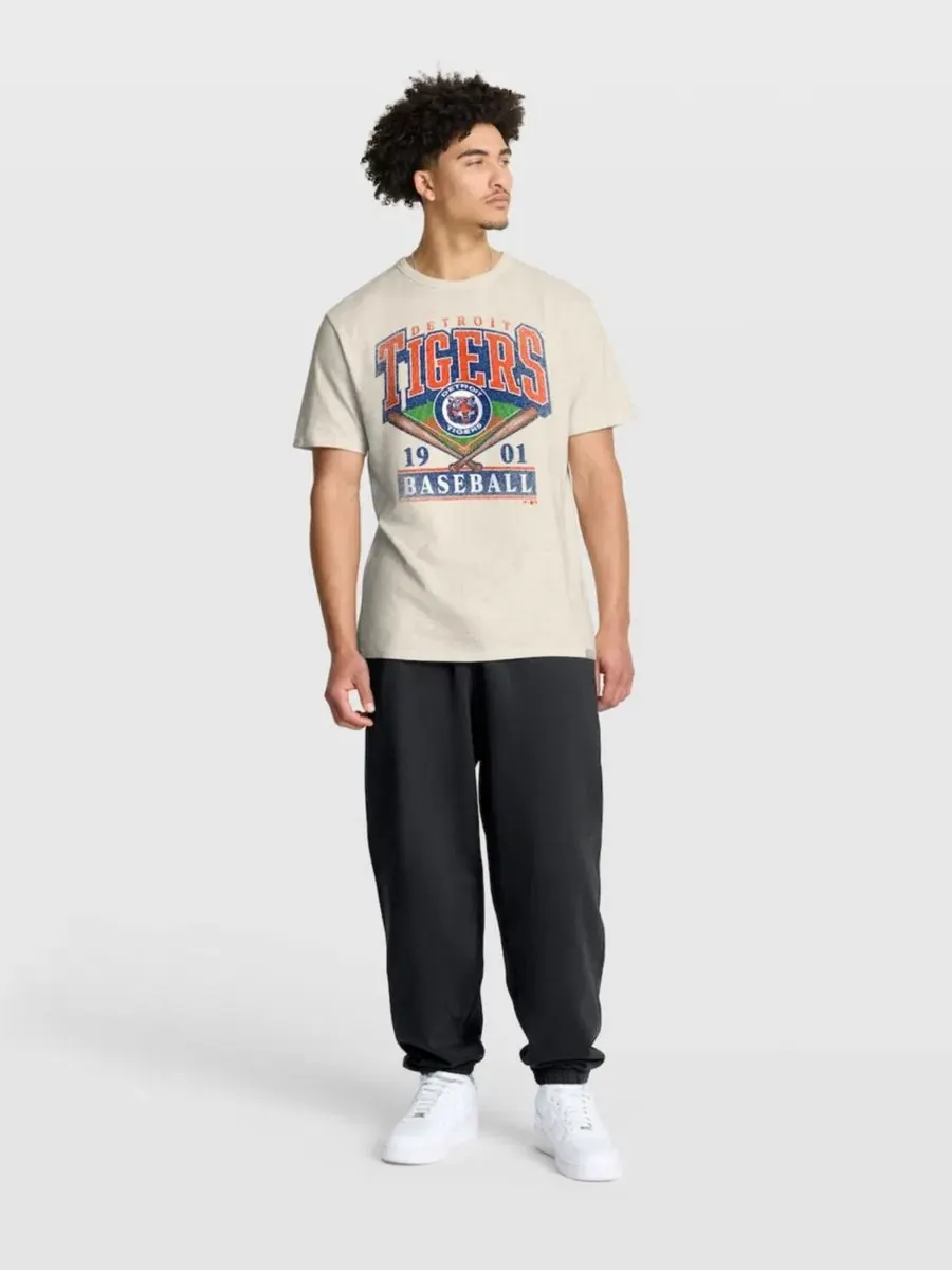 Мужская футболка с втачным рукавом и винтажным принтом Detroit Tigers Fanatics — изображение 3 из 3, бежевый