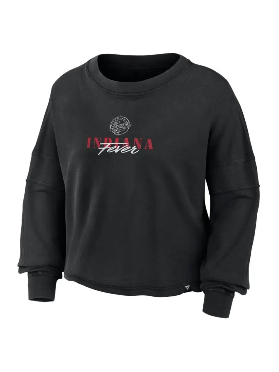 Женская футболка оверсайз с длинным рукавом Indiana Fever Fanatics — изображение 2 из 3, черный