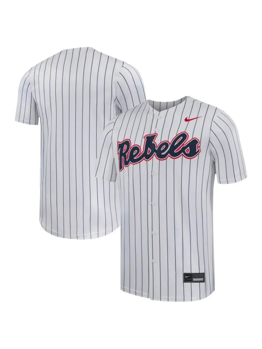 Бейсбольная джерси с принтом Ole Miss Rebels Nike — изображение 1 из 3, белый