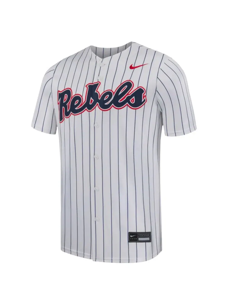 Бейсбольная джерси с принтом Ole Miss Rebels Nike — изображение 3 из 3, белый