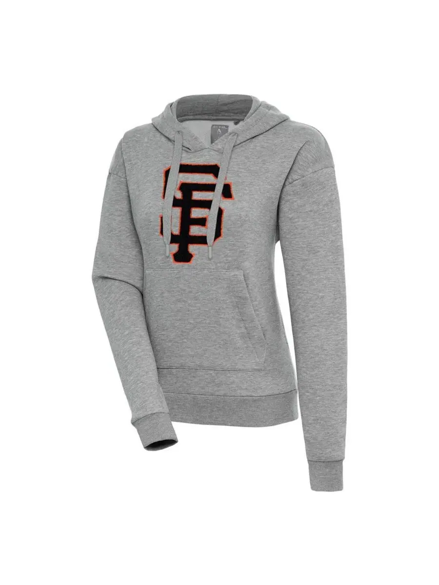 Худи женское с капюшоном с принтом San Francisco Giants Victory Antigua — изображение 1 из 1, серый