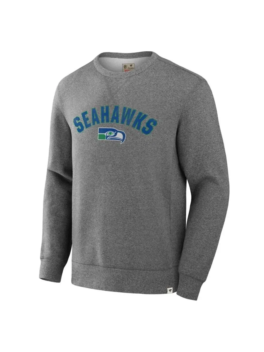 Свитшот с логотипом Seattle Seahawks Fanatics — изображение 2 из 4, серый