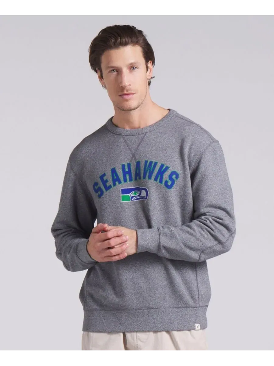 Свитшот с логотипом Seattle Seahawks Fanatics — изображение 4 из 4, серый