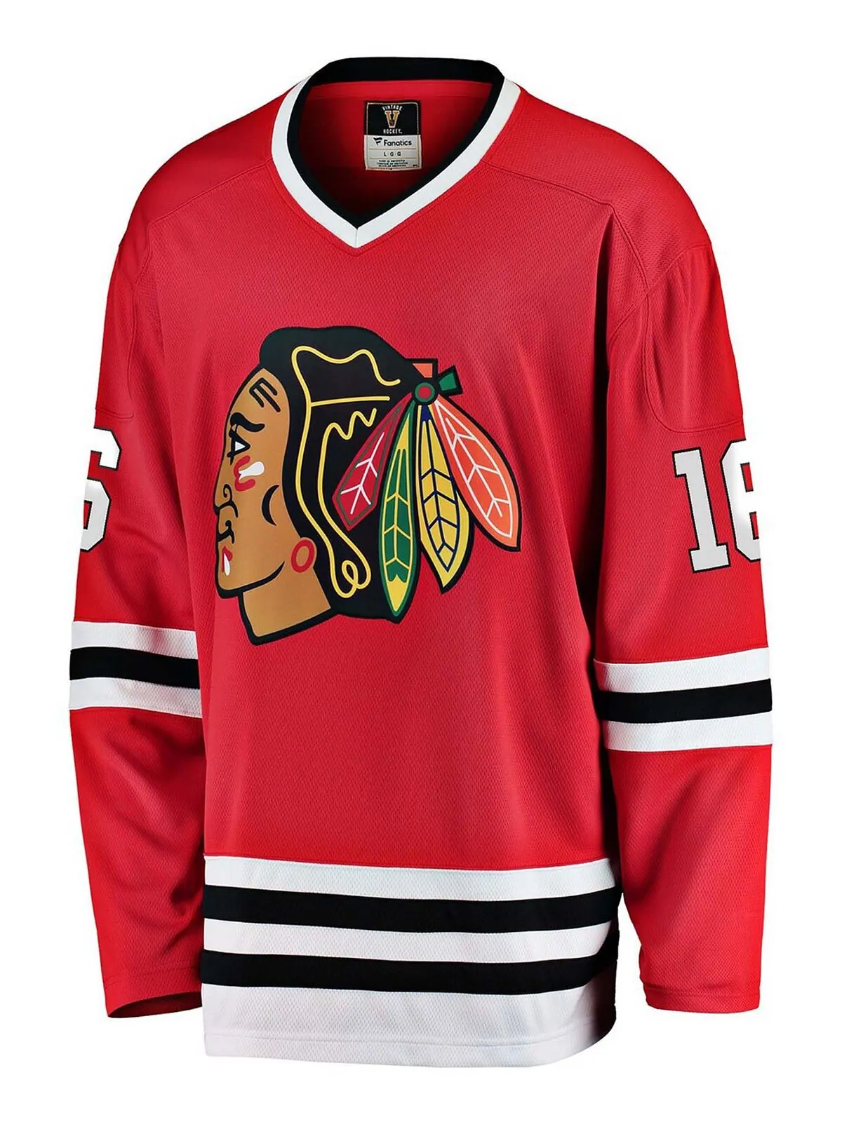 Мужская футболка eddie olczyk red chicago blackhawks premier breakaway для пенсионеров Fanatics — изображение 3 из 3, красный