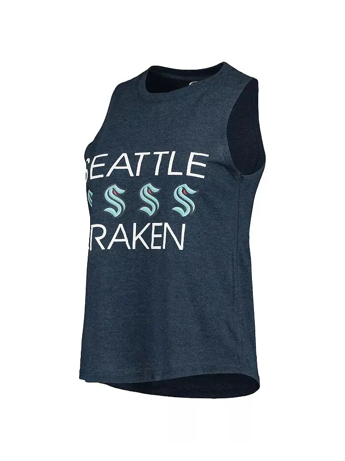 Женский комплект для сна из майки и брюк Seattle Kraken Meter темно-синего и серого цвета Concepts — изображение 2 из 4