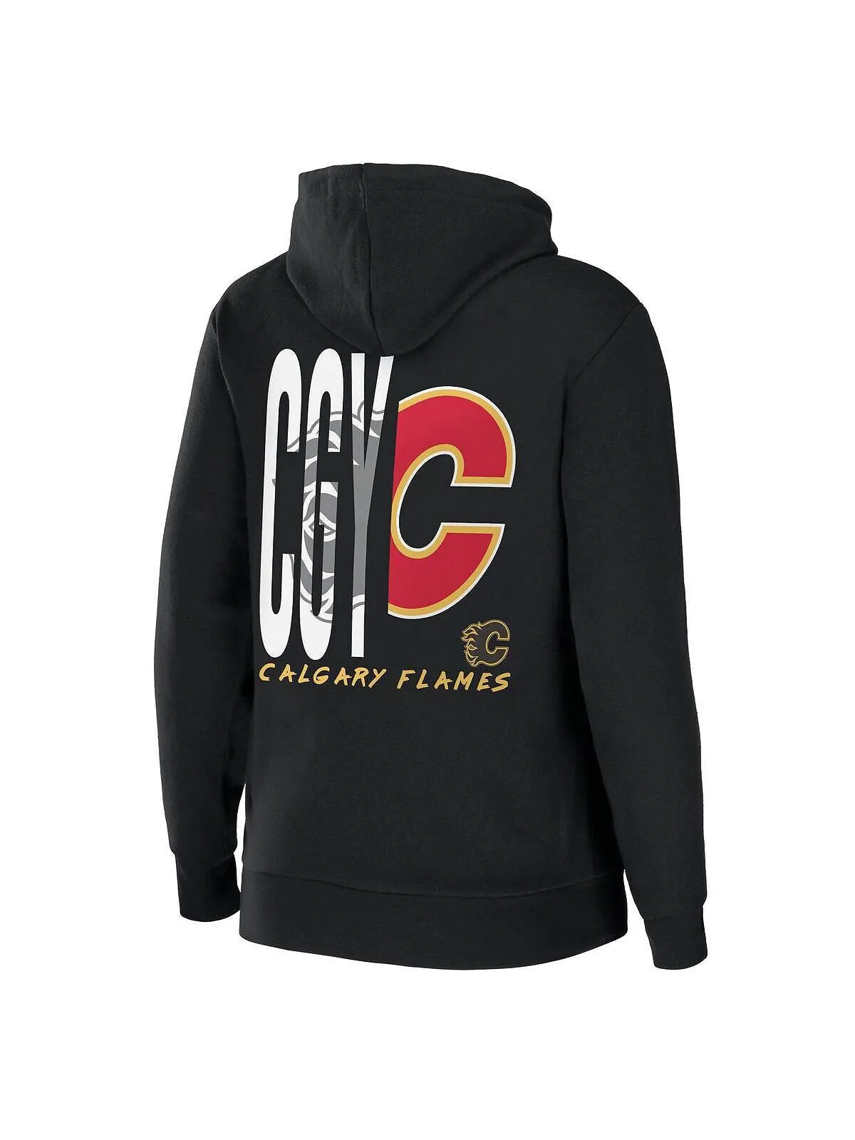 Женская черная толстовка из губчатого флиса с молнией во всю длину Calgary Flames WEAR by Erin — изображение 3 из 3, черный