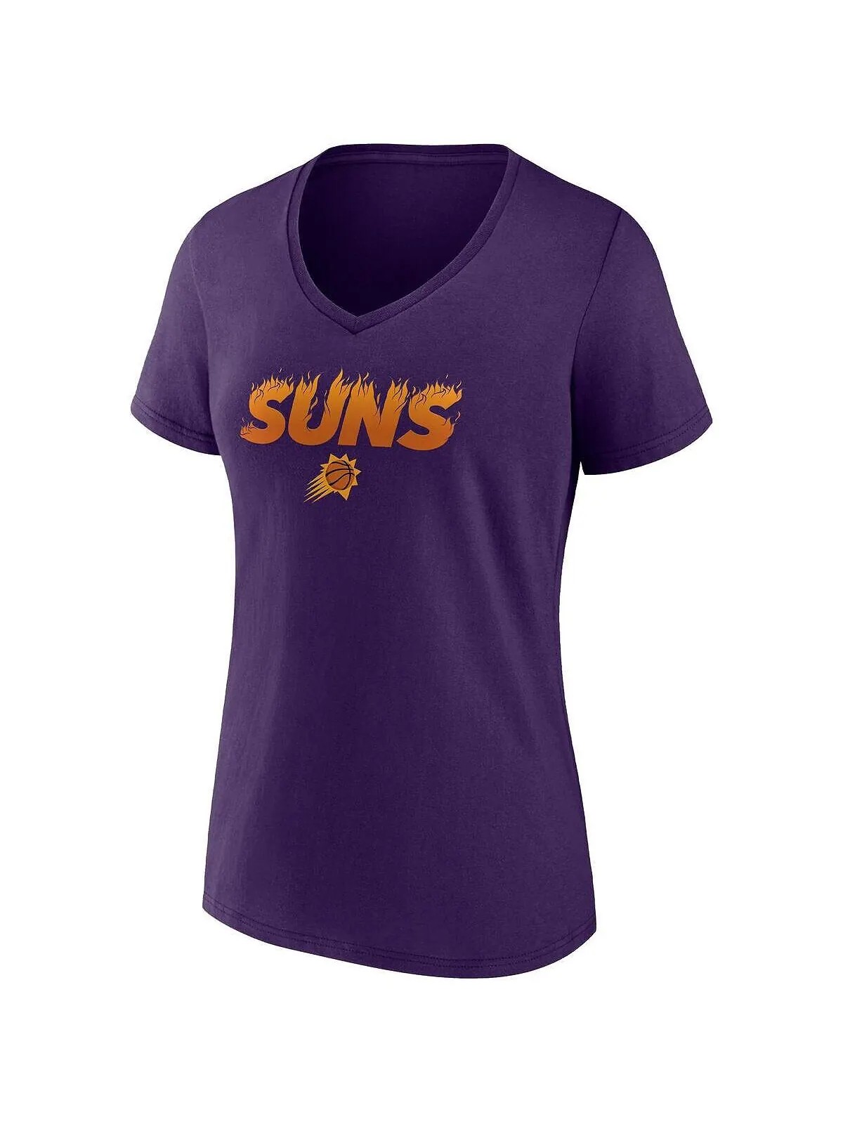 Женская фиолетовая футболка Phoenix Suns Hometown Collection On Fire с v-образным вырезом Fanatics — изображение 2 из 3