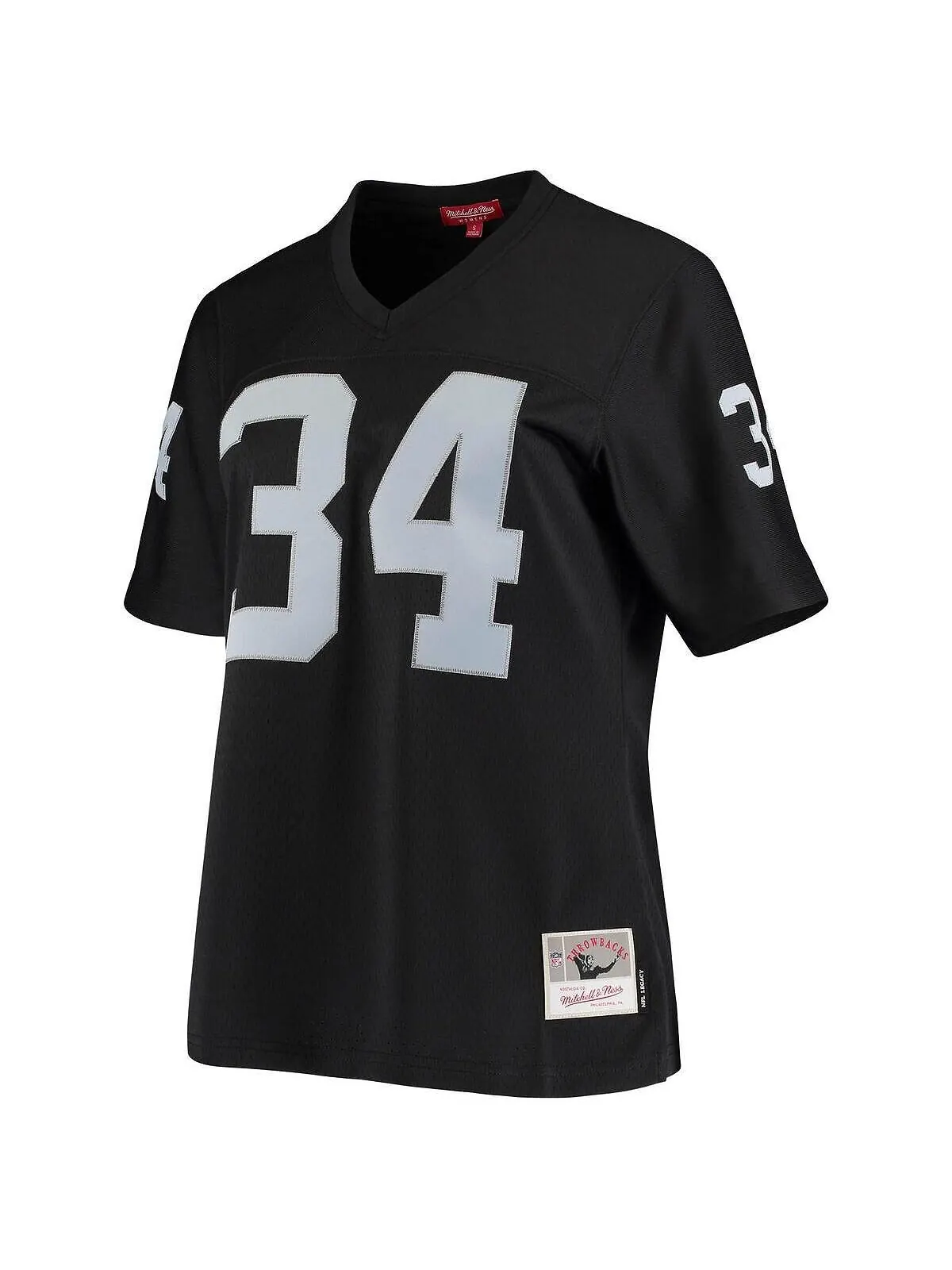 Женская черная футболка Bo Jackson Las Vegas Raiders 1988 Legacy Replica Mitchell & Ness — изображение 3 из 3, черный