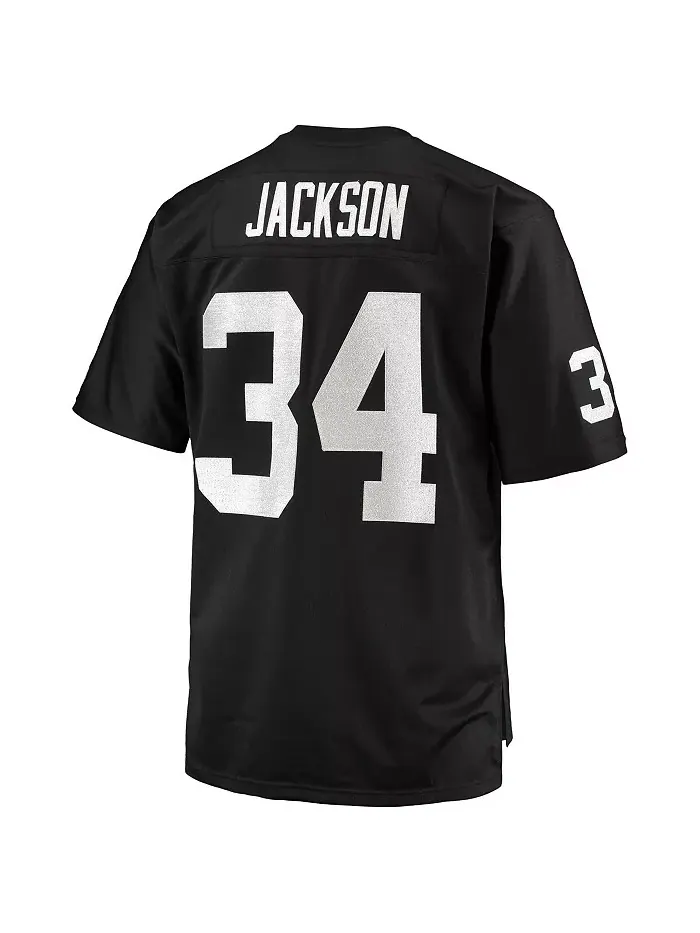 Мужская реплика джерси Bo Jackson Las Vegas Raiders 1988 года для высоких и полных, черная Mitchell — изображение 2 из 3