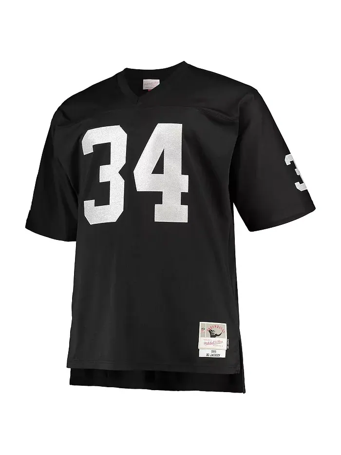 Мужская реплика джерси Bo Jackson Las Vegas Raiders 1988 года для высоких и полных, черная Mitchell — изображение 3 из 3