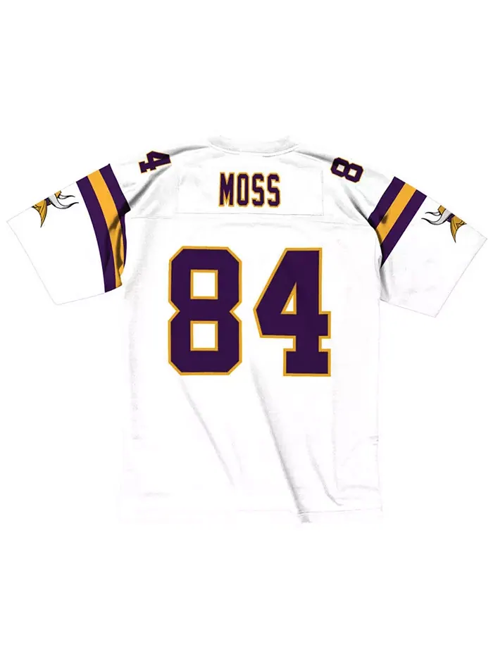 Мужская реплика джерси Randy Moss Minnesota Vikings Legacy белого цвета Mitchell & Ness — изображение 2 из 3