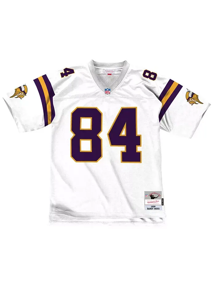 Мужская реплика джерси Randy Moss Minnesota Vikings Legacy белого цвета Mitchell & Ness — изображение 3 из 3