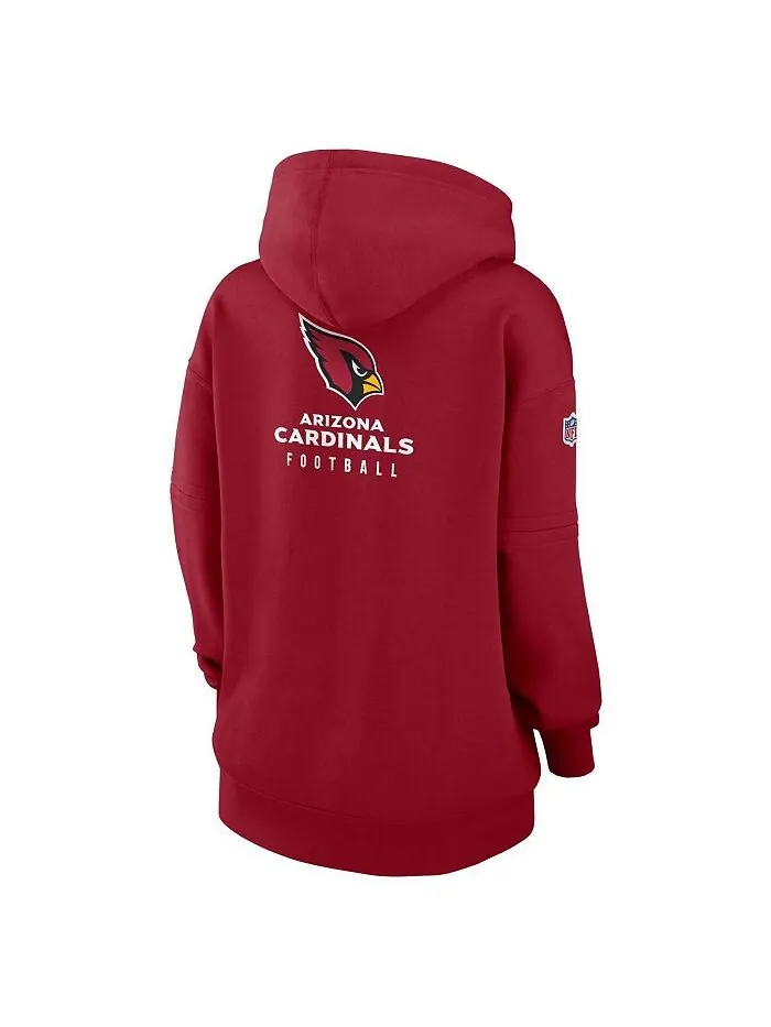 Женский флисовый пуловер с капюшоном Cardinal Arizona Cardinals 2023 Sideline Club Nike — изображение 3 из 3, красный