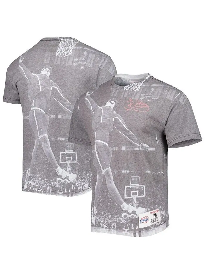 Мужская сублимированная футболка Brent Barry Grey LA Clippers выше обода Mitchell & Ness — изображение 1 из 3, серый