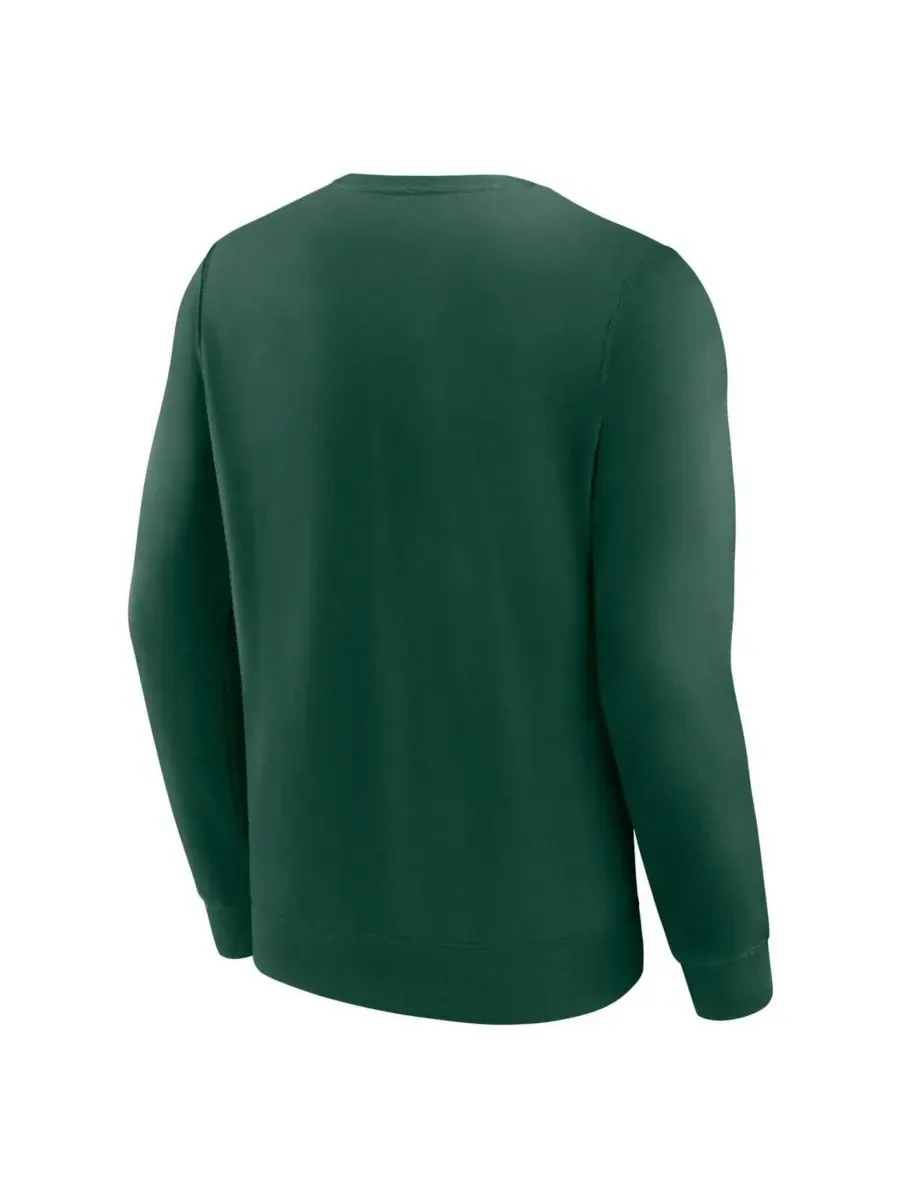 Fanatics Мужская зеленая флисовая толстовка Minnesota Wild Focus — изображение 2 из 3, зеленый