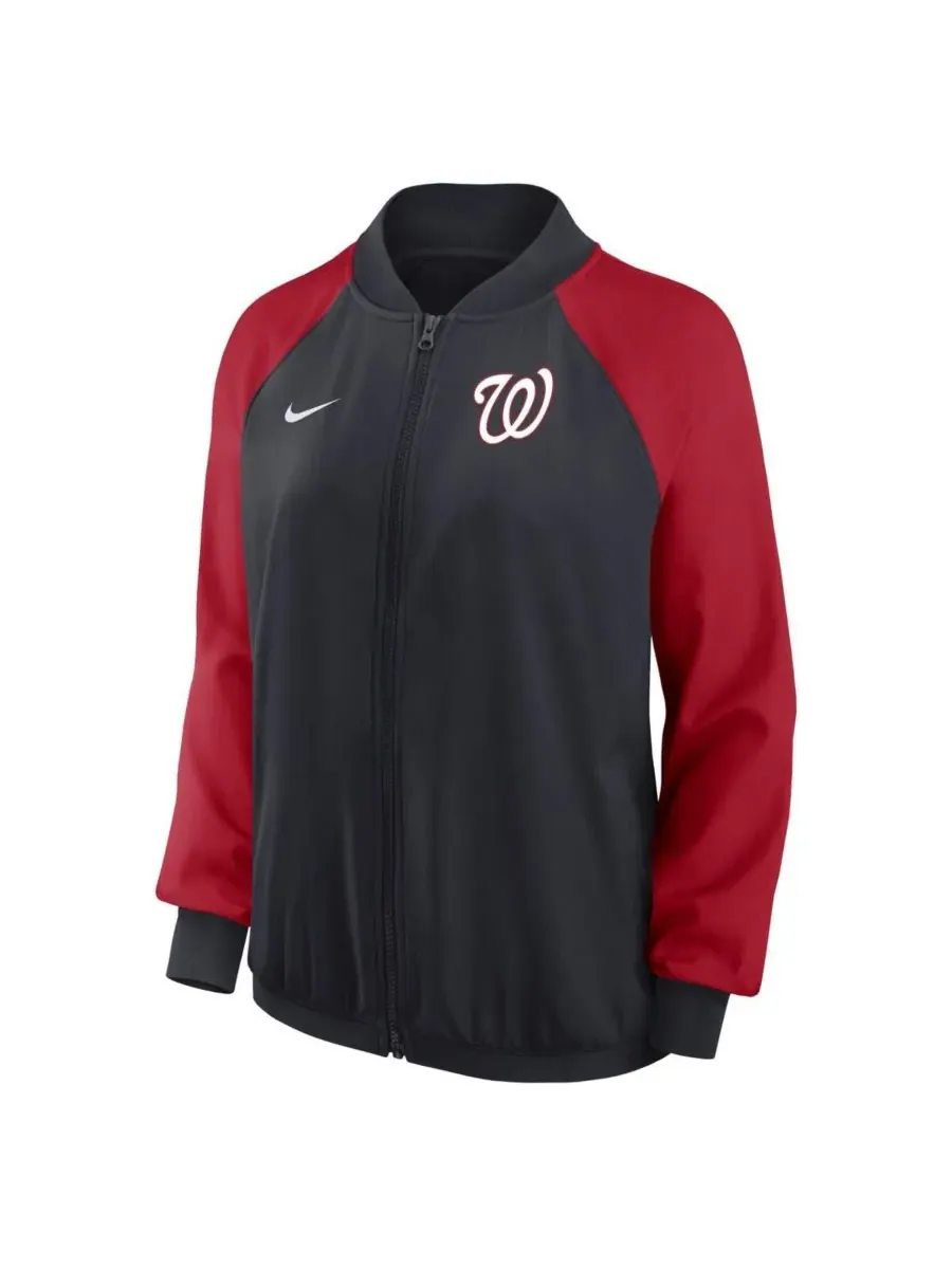 Nike Женская темно-синяя куртка Washington Nationals из аутентичной коллекции Team Raglan — изображение 2 из 3, темно-синий