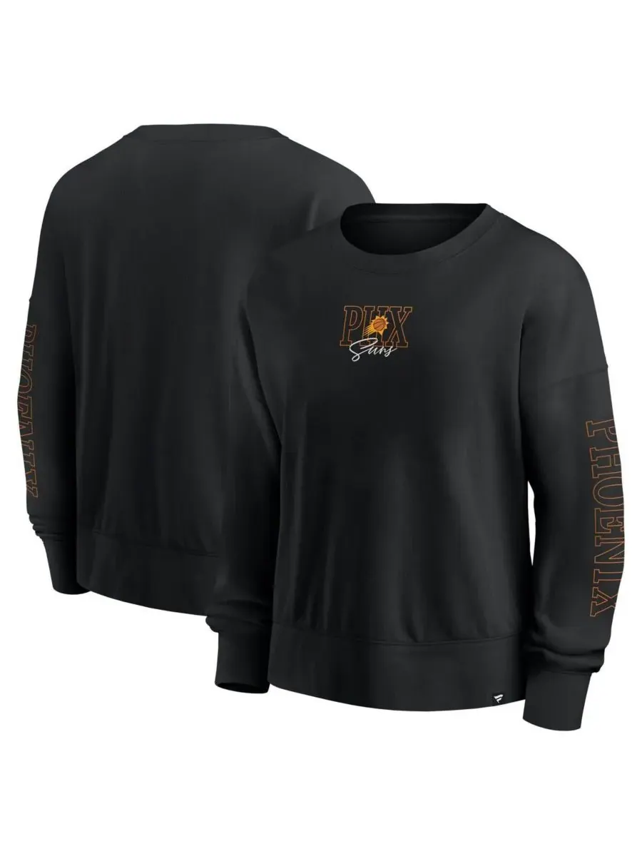 Fanatics Женская черная толстовка-пуловер Phoenix Suns оверсайз для игрового дня — изображение 1 из 3, черный