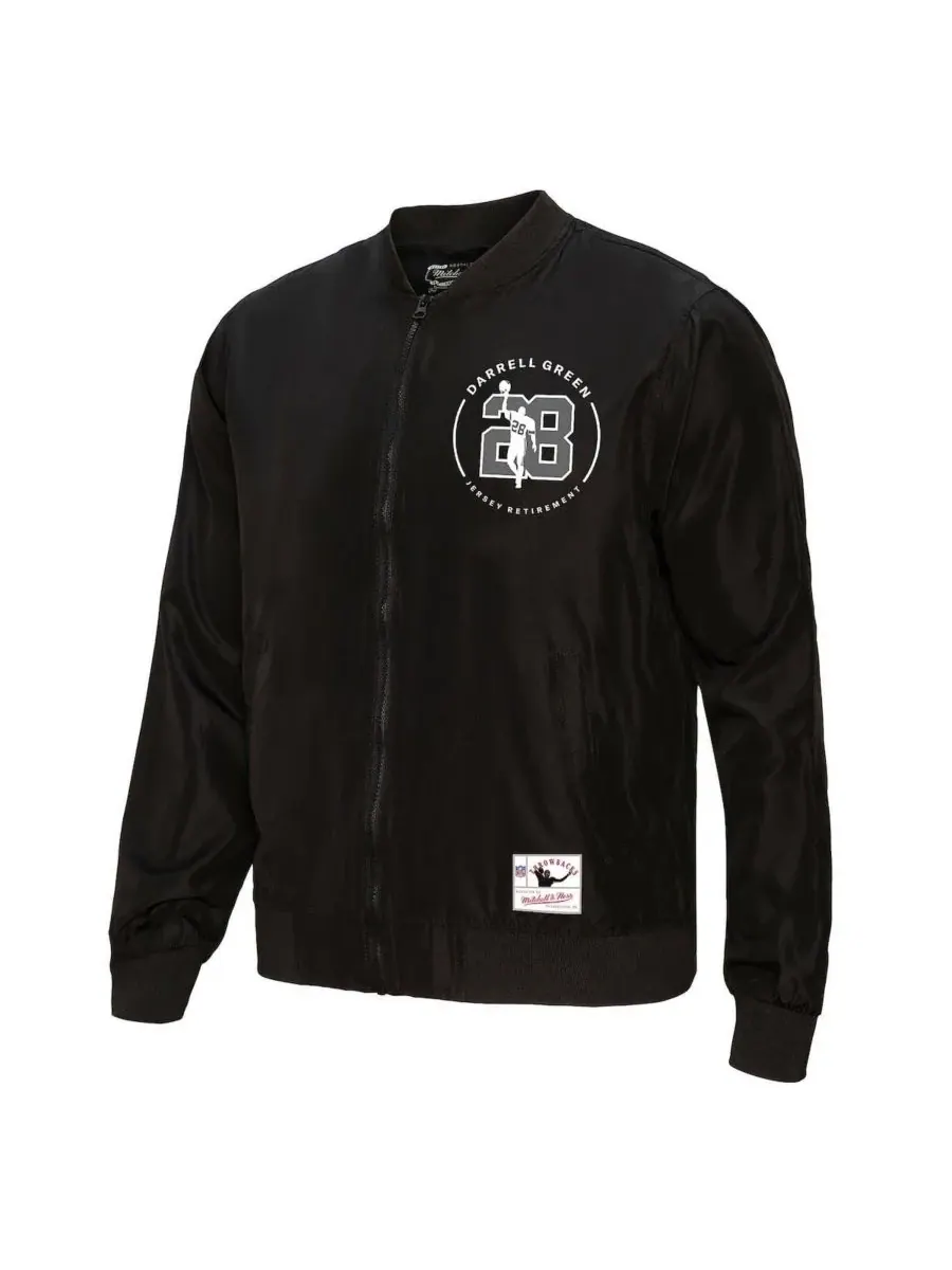 Mitchell & Ness Мужская куртка Darrell Green Black Washington Commanders Wonder на молнии — изображение 2 из 3, черный