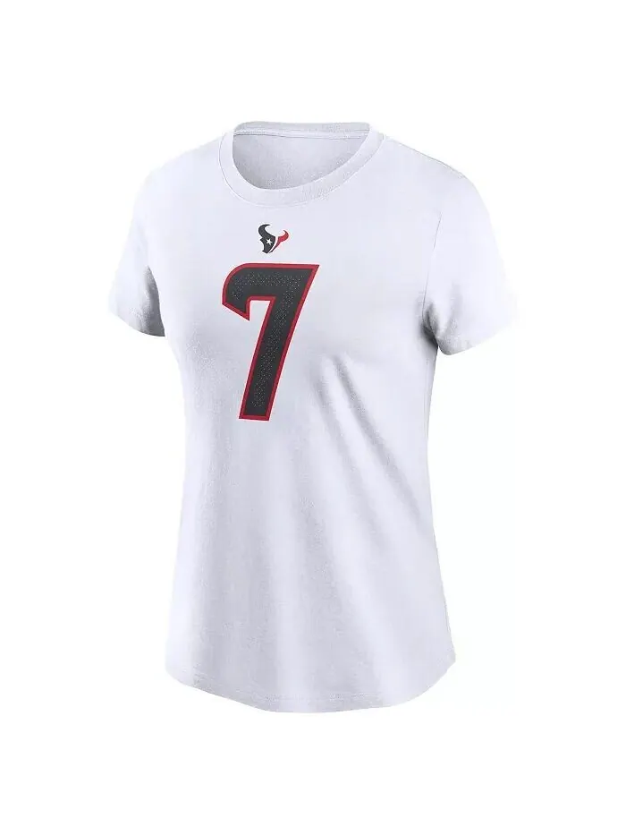 Женская футболка CJ Stroud White Houston Texans с именем и номером игрока Nike — изображение 2 из 3