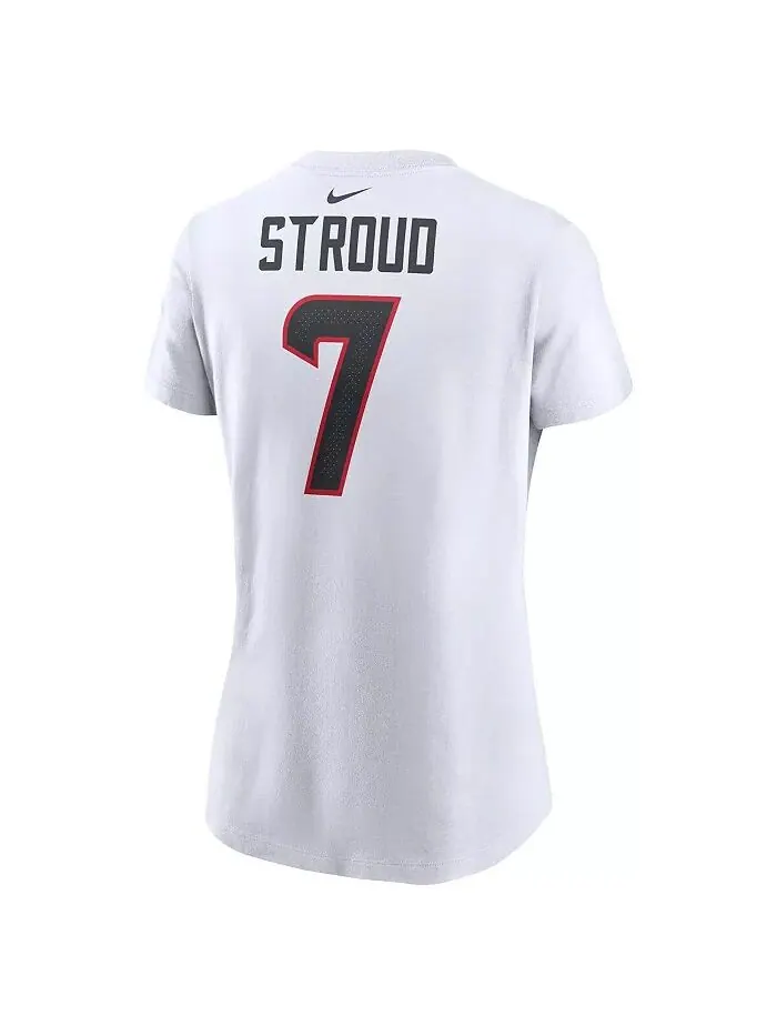 Женская футболка CJ Stroud White Houston Texans с именем и номером игрока Nike — изображение 3 из 3