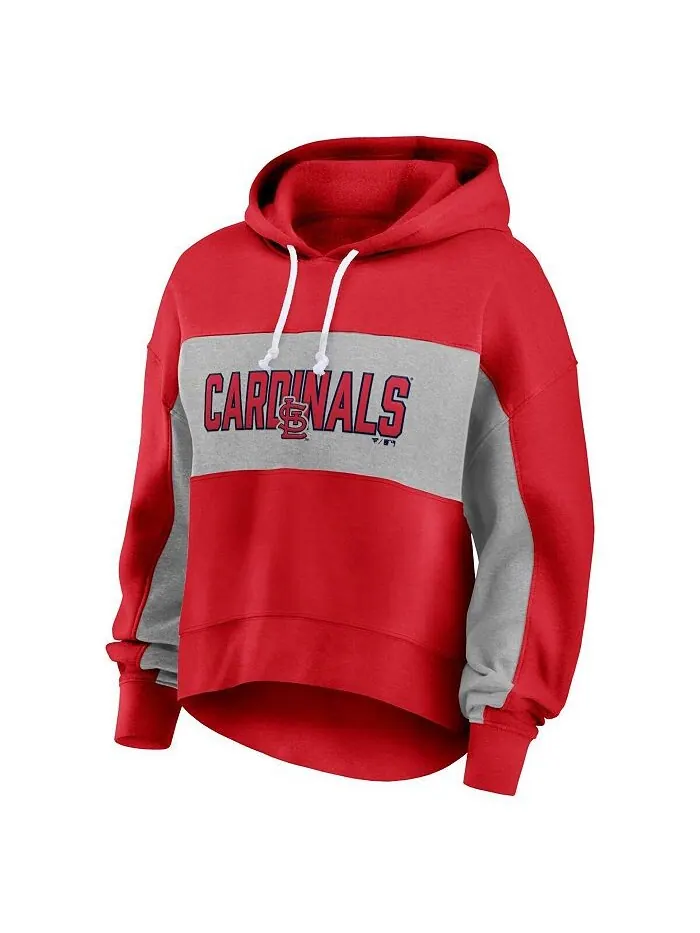 Женский красный пуловер с капюшоном с логотипом St. Louis Cardinals Fanatics — изображение 3 из 3